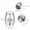 Column Alloy Cremation Urn AJEW-CN0002-08B-2