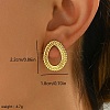 Geometric 201 Stainless Steel Stud Earrings for Women EX7341-3-1