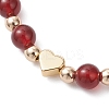 Natural Carnelian Beaded Bracelets BJEW-JB12752-02-3
