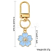 Alloy Enamel Sakura Pendant Decorations HJEW-YW00019-01-3