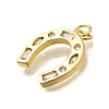 Brass Micro Pave Cubic Zirconia Pendants KK-D339-05G-2