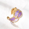 304 Stainless Steel Enamel Open Cuff Rings RJEW-L335-02A-G-3