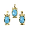 Synthetic Turquoise Pendant KK-F887-02G-12-1