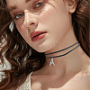 4Pcs 4 Styles Velvet & Imitation Leather Choker Necklaces NJEW-SC0001-73-5