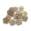 Hammered Square Carved Word Dreaming of the Sea Tibetan Style X-PALLOY-A15333-AB-2