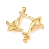 Brass Micro Pave Cubic Zirconia Pendants KK-Z140-23G-1