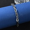 Tarnish Resistant Rectangle 201 Stainless Steel Chain Bracelets LS-BJEW-N240-06P-3