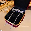 Imitation Pearl Tassel Dangle Earrings DX8372-15-1