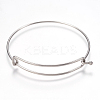 Tarnish Resistant Adjustable 304 Stainless Steel Expandable Bangle Making STAS-I081-01P-1