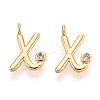 Brass Micro Pave Cubic Zirconia Charms KK-N263-97G-X-1