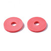 Flat Round Handmade Polymer Clay Beads CLAY-R067-10mm-14-6