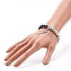 Natural Lava Rock and Synthetic Howlite Round Beads Stretch Bracelet for Men Women BJEW-JB06929-5