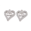 Brass Micro Pave Clear Cubic Zirconia Charms KK-E068-VF187-2