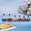 6Pcs 3 Style Chunky Glass Ball Wishing Bottle Ornament AJEW-DR0001-06-4
