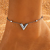 304 Stainless Steel Link Chain Anklet for Women WG34D3C-01-1