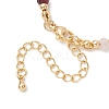 Brass & Dyed Natural Malaysia Jade Rondelle Beaded Bracelets for Women BJEW-JB13323-02-4