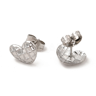 Non-Tarnish 304 Stainless Steel Heart Stud Earrings for Women EJEW-I281-35P-1