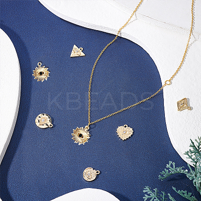 24Pcs 6 Style Alloy Pendants FIND-BC0002-66-1