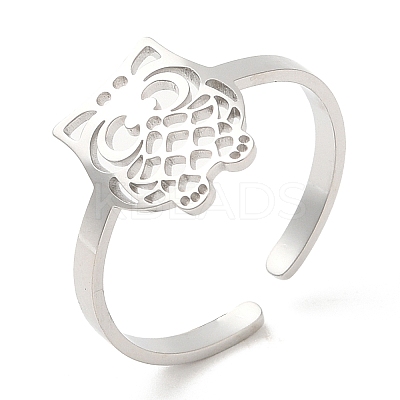 Non-Tarnish 304 Stainless Steel Open Cuff Rings RJEW-H213-01P-1
