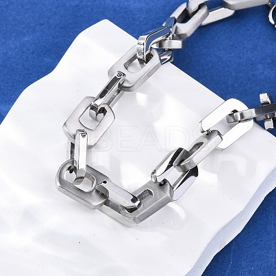 304 Stainless Steel Link Chain Bracelets for Women Men BJEW-R018-17P-1
