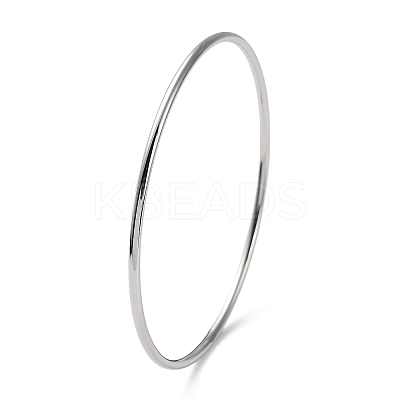 Non-Tarnish 304 Stainless Steel Simple Plain Bangle for Women BJEW-F461-01I-P-1