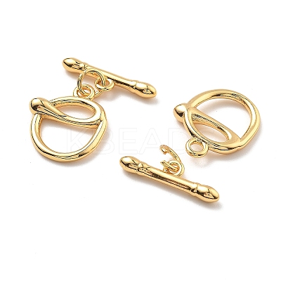 Brass Toggle Clasps KK-B129-18G-1
