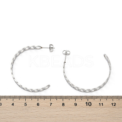 304 Stainless Steel Stud Earrings EJEW-Z089-12P-1