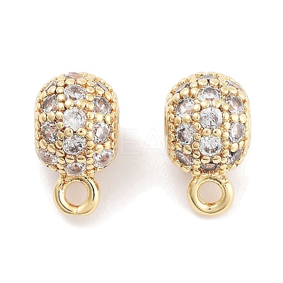 Brass with Cubic Zirconia Pendants KK-P271-09G-1