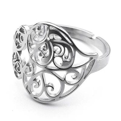 Non-Tarnish 201 Stainless Steel Finger Rings LS-RJEW-C074-08P-1
