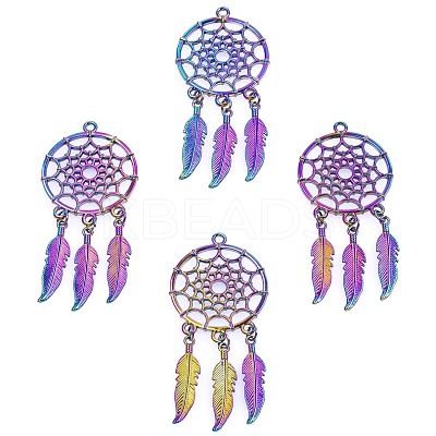 Rainbow Color Alloy Big Pendants FEAT-PW0001-107A-1