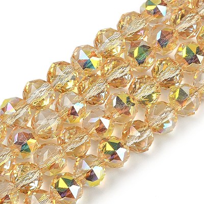 Transparent Electroplate Glass Beads Strands EGLA-N002-34C-C23-1