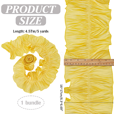 Polyester Ruffled Ribbon DIY-WH0632-77C-1