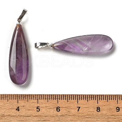 Natural Amethyst Pendants G-Q192-07G-03-1