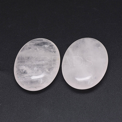 Natural Rose Quartz Oval Palm Stone G-P415-57-1