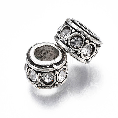 Alloy Rhinestone European Beads MPDL-Q212-001J-RS-1