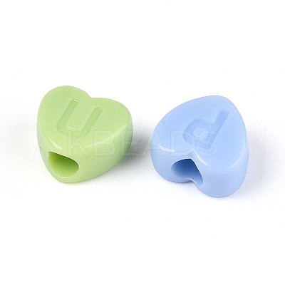 650-700G 6 Colors Opaque Acrylic Beads OACR-T029-81M-1