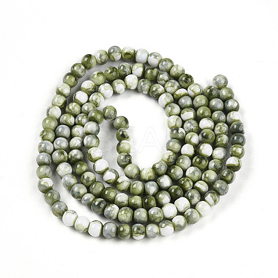 Baking Paint Glass Beads Strands DGLA-N003-6mm-C06-1