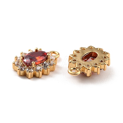 Real 18K Gold Plated Brass Micro Pave Cubic Zirconia Charms X-ZIRC-Z023-04C-NR-1