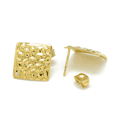 304 Stainless Steel Stud Earring Findings X-STAS-Q225-01G-1