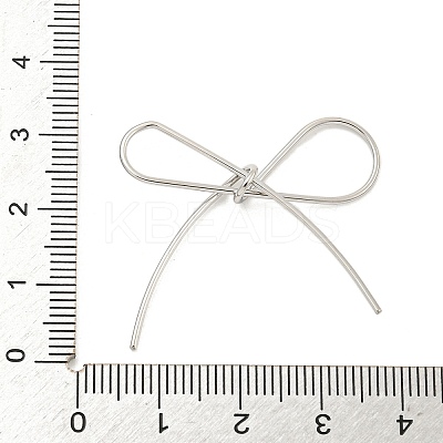 Non-Tarnish 304 Stainless Steel Bowknot Links Connector Charms STAS-M001-03P-1
