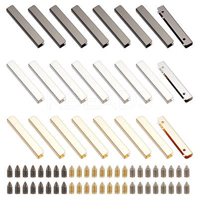24 Sets 3 Colors Zinc Alloy Bag Decorative Edge Buckles FIND-WR0006-52-1