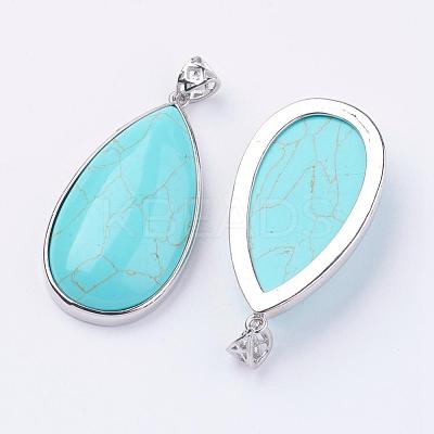 Synthetic Turquoise Big Pendants G-I184-11-1