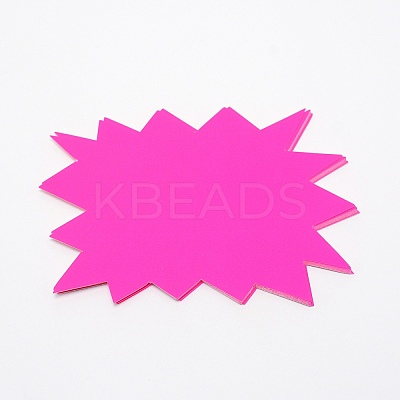 Fluorescence Explosive Shape Blank Signs Sales Price Label Tags LS-AJEW-WH0239-21A-1