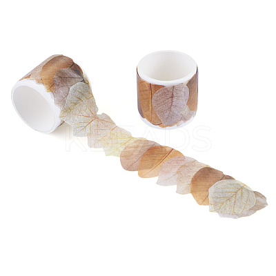 Autumn Leaf Paper Tape Stickers for Card Making DIY-TAC0032-23G-1