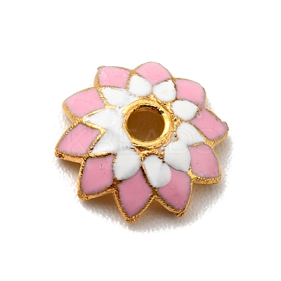 Multi-Petal Alloy Enamel Bead Caps FIND-G029-05G-1
