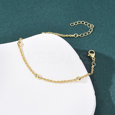 Brass Satellite Chains Bracelets for Women BJEW-C140-18G-1