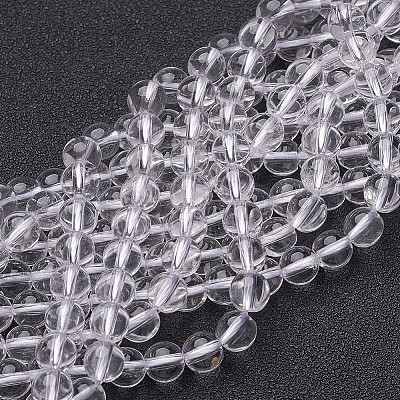 Natural Grade A Quartz Crystal Beads Strands LS-GSR6mmA039-1