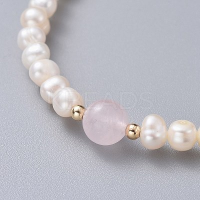 Stretch Grade A Natural Freshwater Pearl Bracelets X-BJEW-JB04623-01-1