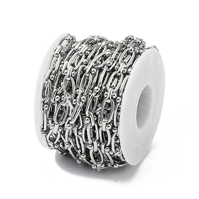 Tarnish Resistant 304 Stainless Steel Oval & Knot Link Chains CHS-B005-01P-1
