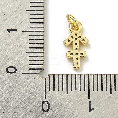 Rack Plating Brass Micro Pave Cubic Zirconia Pendants KK-K386-02H-G-1